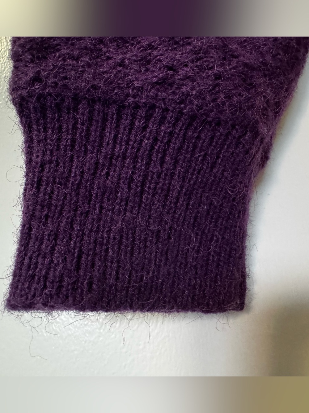 Birds of North America Chat Purple Chunky Knit Collared Cardigan Sweater medium - Picture 8 of 9